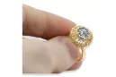 Zircon Aur galben 14K Inel Vintage Craft  vrc059y